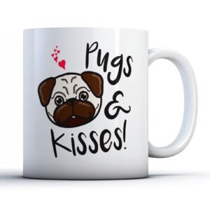 Pugs & Kisses! - Animal Pun Gift Mug