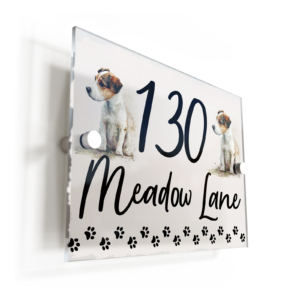 Dog Jack Russell Acrylic House Sign/Plaque - Personalised