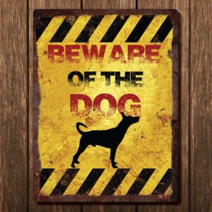Vintage Metal Wall Sign - Beware Of The Dog (BEWARE00008)