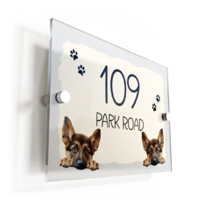 German Shepherd Dog Acrylic House Sign/Plaque - Personalised