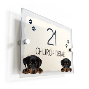 Rottweiler Dog Acrylic House Sign/Plaque - Personalised