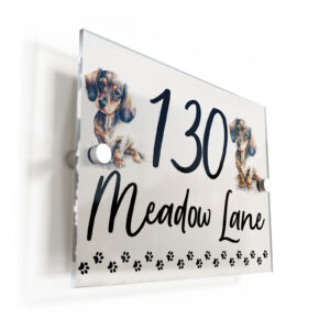 Sausage Dog Dachshund Puppy Acrylic House Sign/Plaque - Personalised
